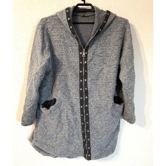 Scandal Made in Italy DESIGNER Blue/Navy Zip Front Hooded Jacket, Large/XLarge - Picture 1 of 7